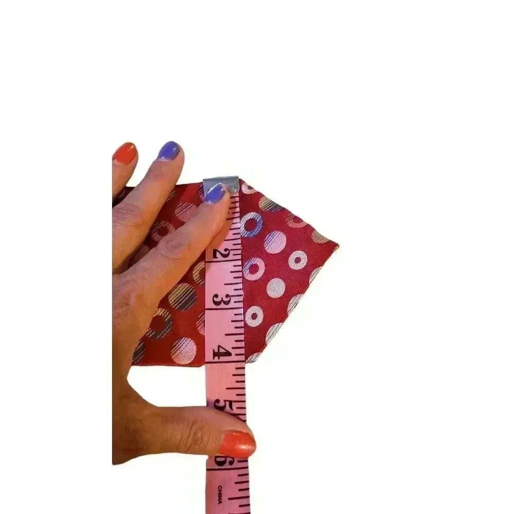 Tango Tie Necktie Neckwear Red Multicolored‎ Circle Pattern Luxury Designer Work